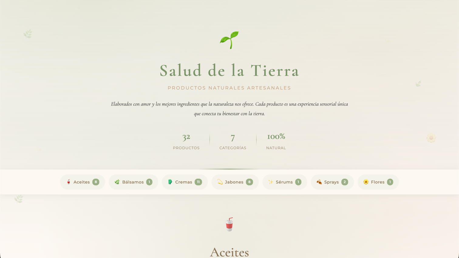 Salud de la Tierra - Catálogo de productos naturales